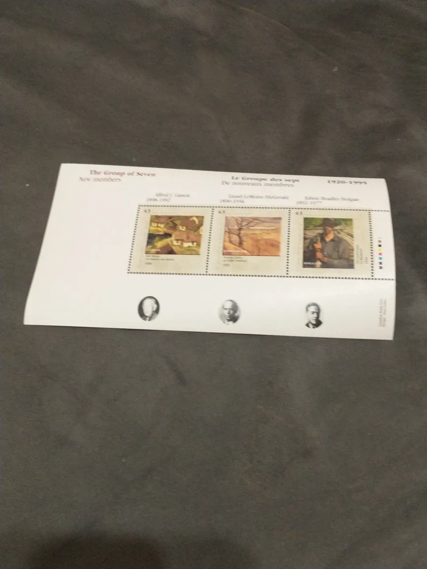 MNH Canada #1559-1561 Group of Seven 3 souvenir sheets image indicator(6)