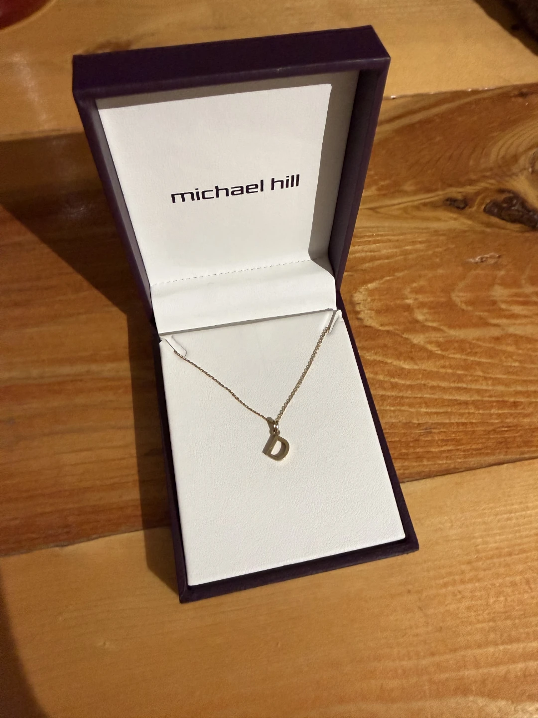 Michael Hill 10KT Gold 45CM Initial 'D' Necklace