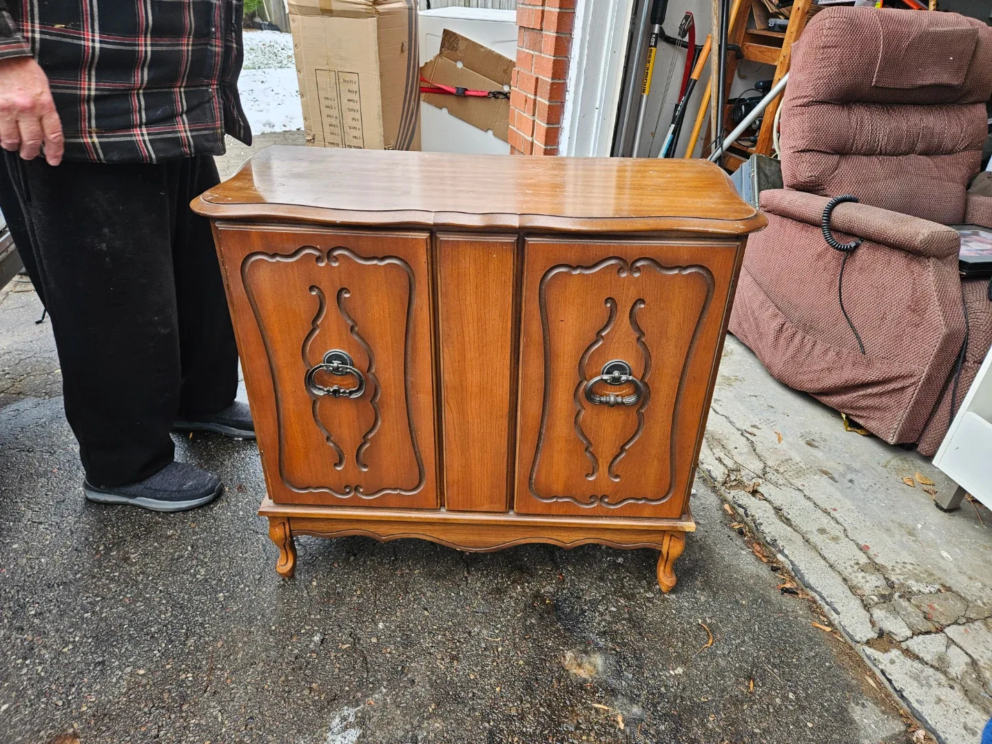 Vintage Oak Wood Cabinet