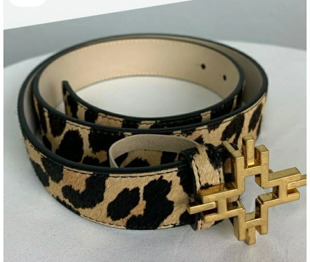 INDIA HICKS stunning leopard leather belt - photo 2