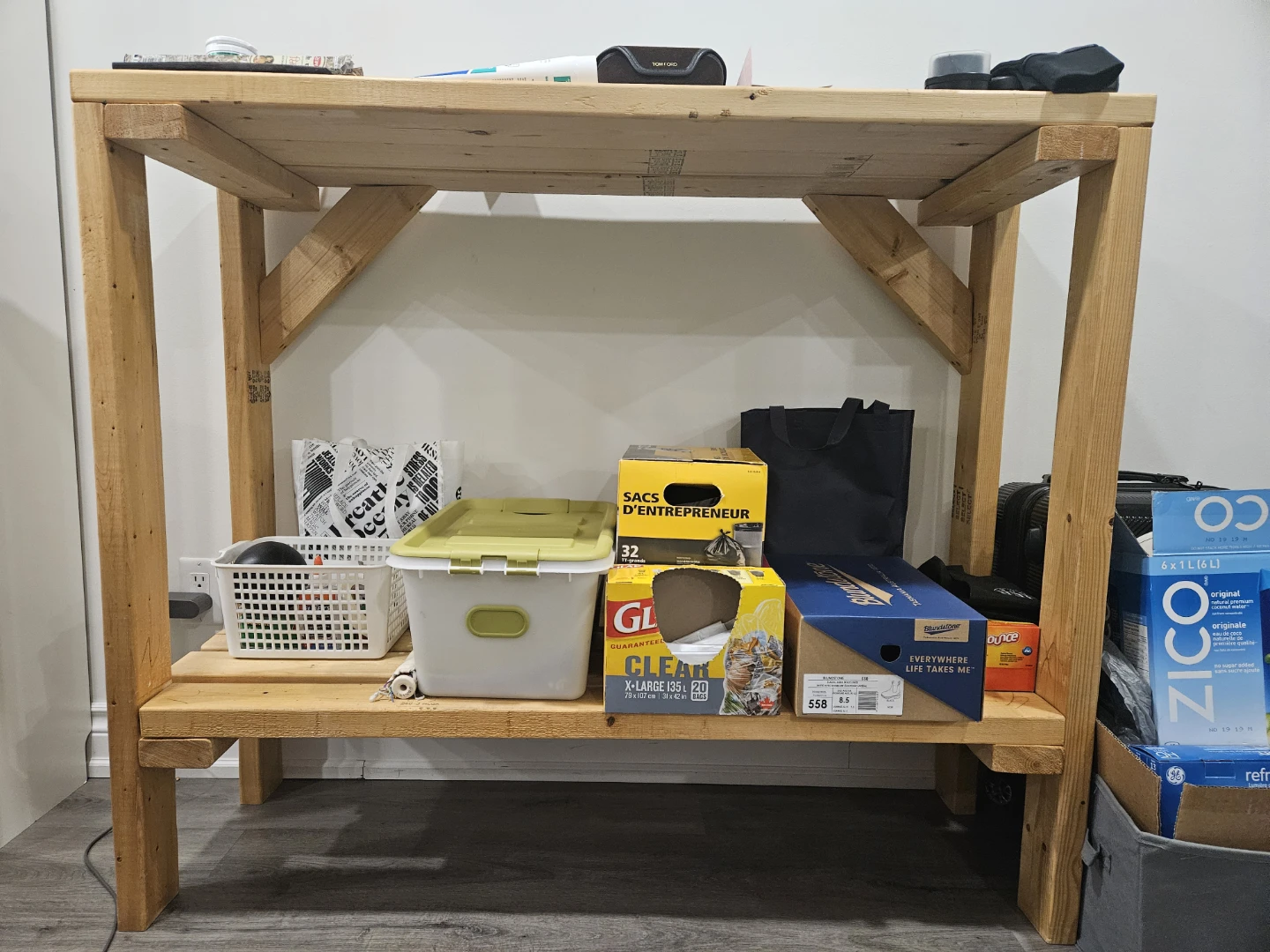 Wooden shelf
