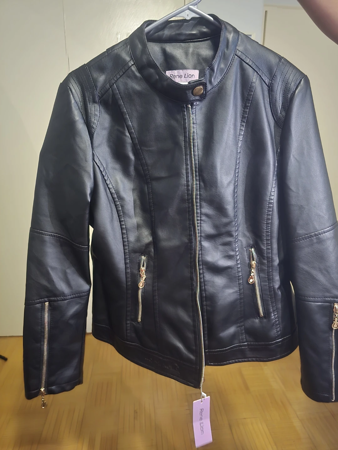 René Llion Black Faux Leather Jacket