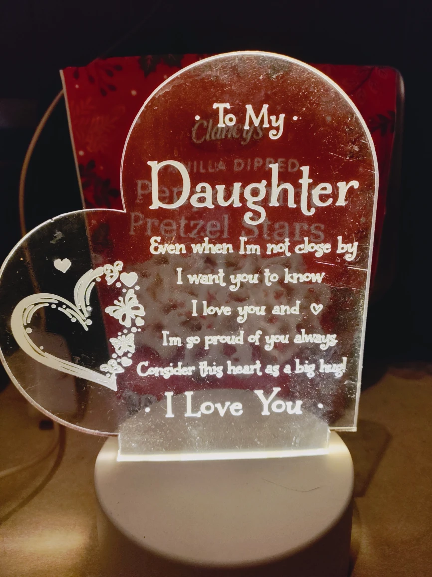 #Cleanout Heart Shaped Daughter LED Night Light - photo 3