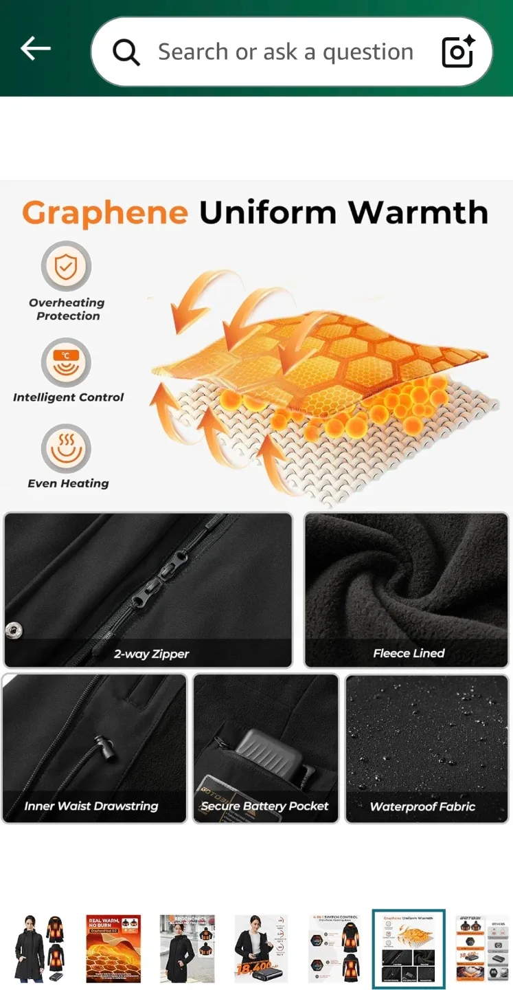 New graphene heated jacket with 12V battery pack. image indicator(2)