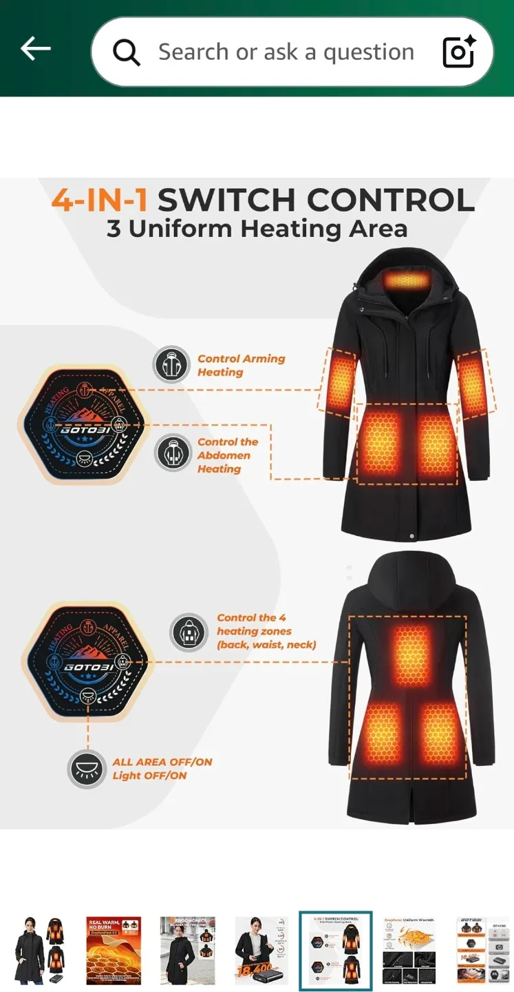 New graphene heated jacket with 12V battery pack. image indicator(3)