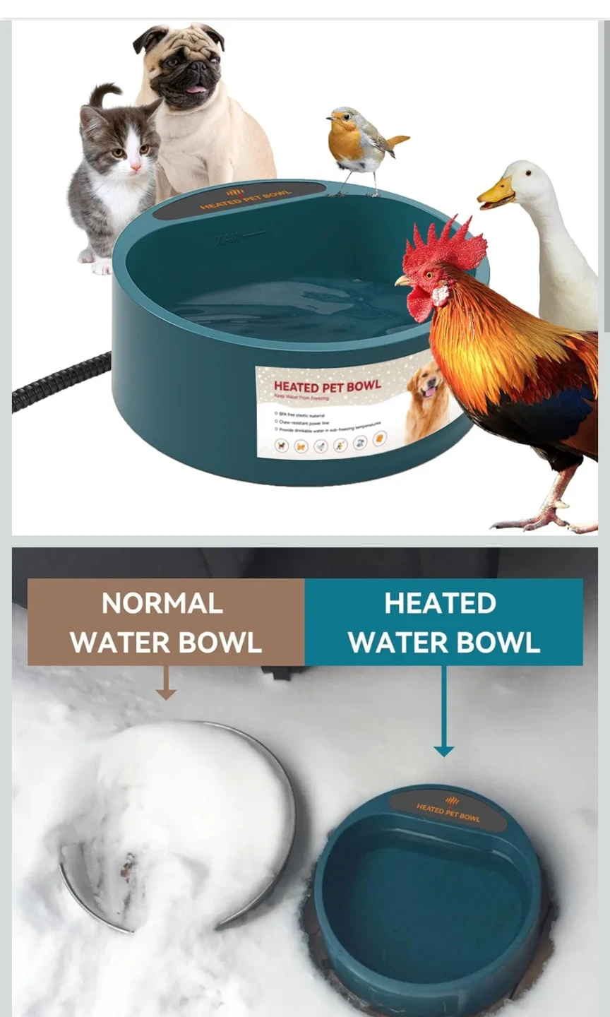 Heated Pet Bowl - 2.2L Capacity New