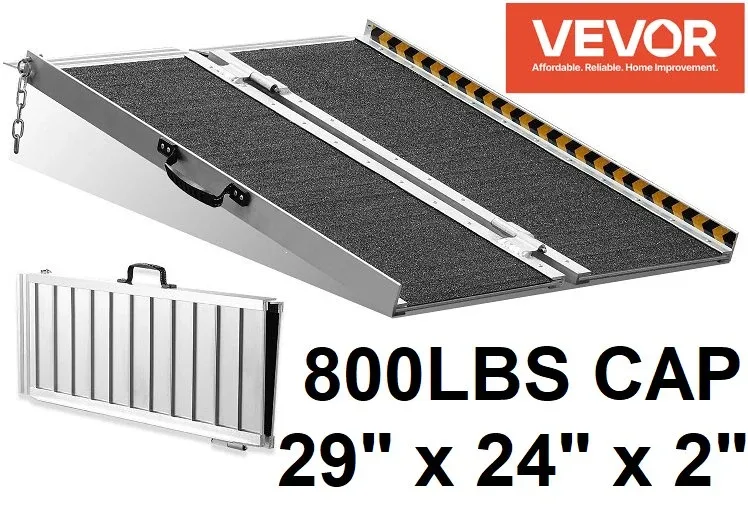 Portable Wheelchair Ramp, 2 ft 800 lbs Capacity