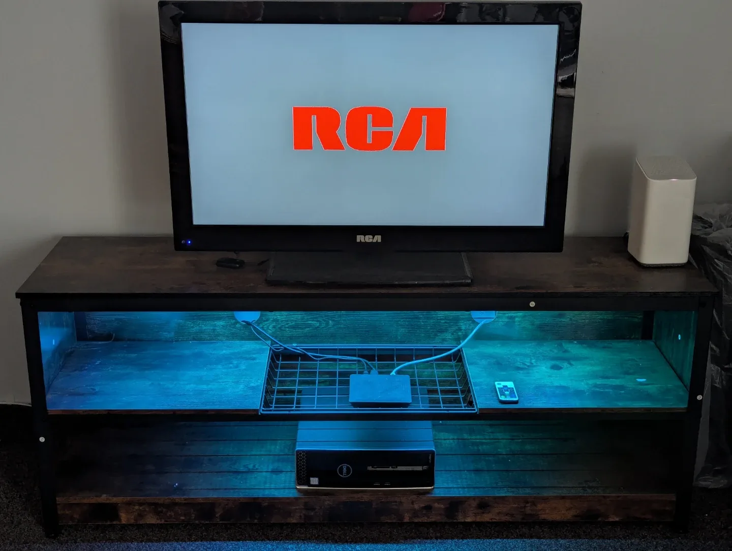 Bestier Gaming TV Stand with LED Light for TVs up to 60 Inch, En