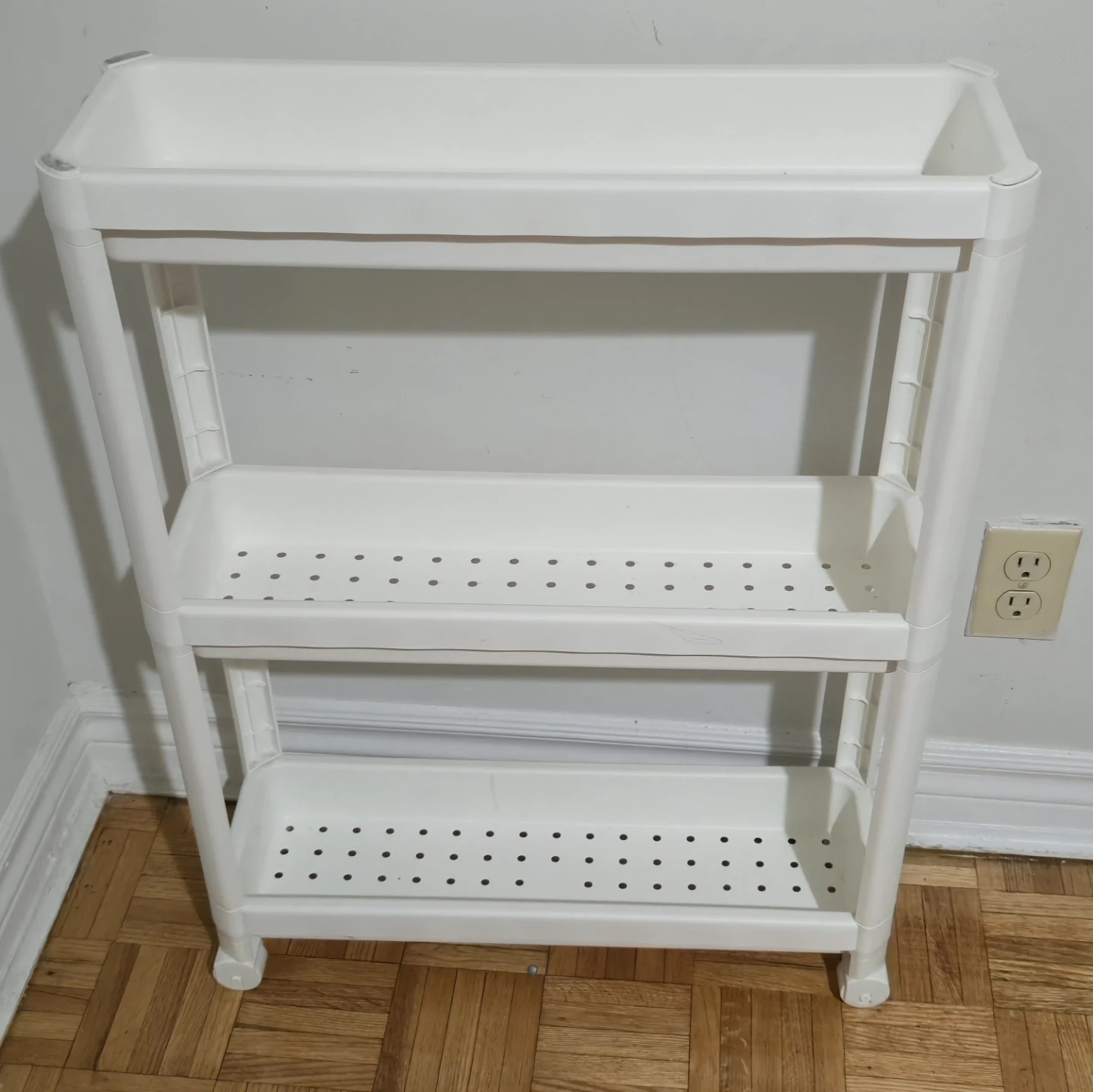 Ikea White Plastic Storage Shelf