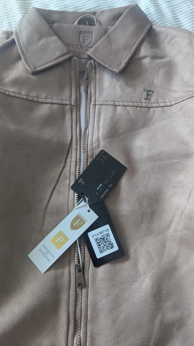 F Collection Leather Jacket, Size L