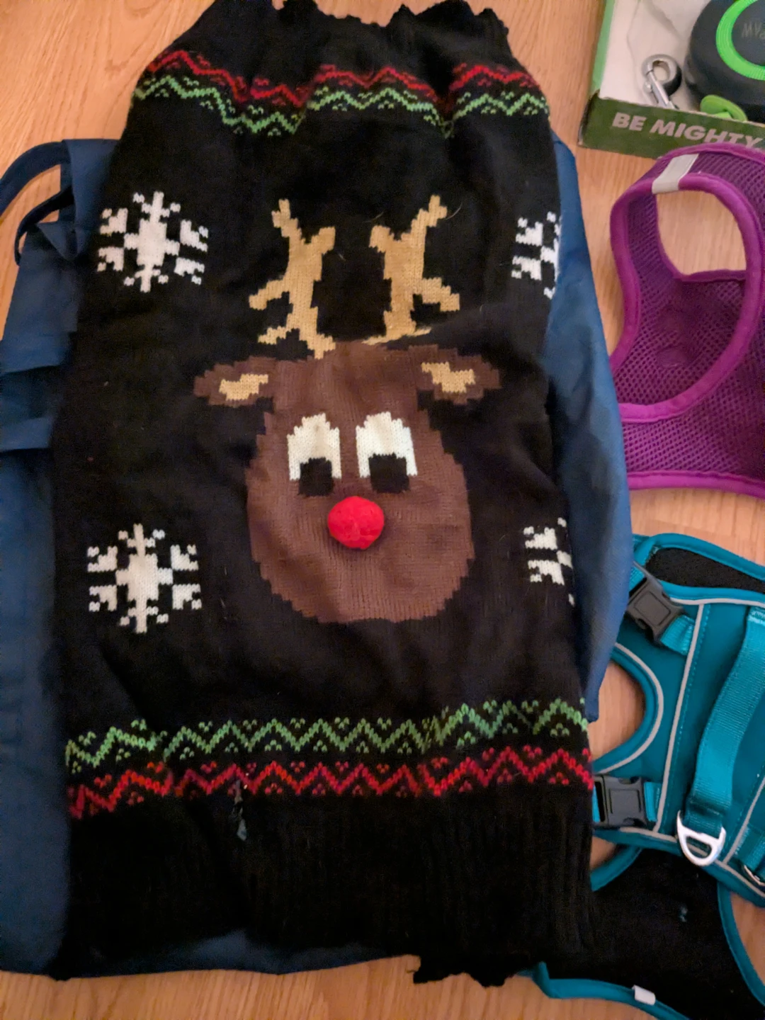 Dog Christmas Sweater - Reindeer Design