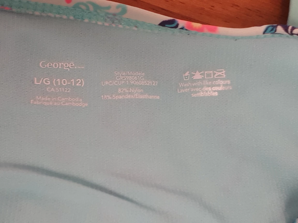 3 pc. George Girls' Swimsuit Set - Size L (10-12) - photo 5