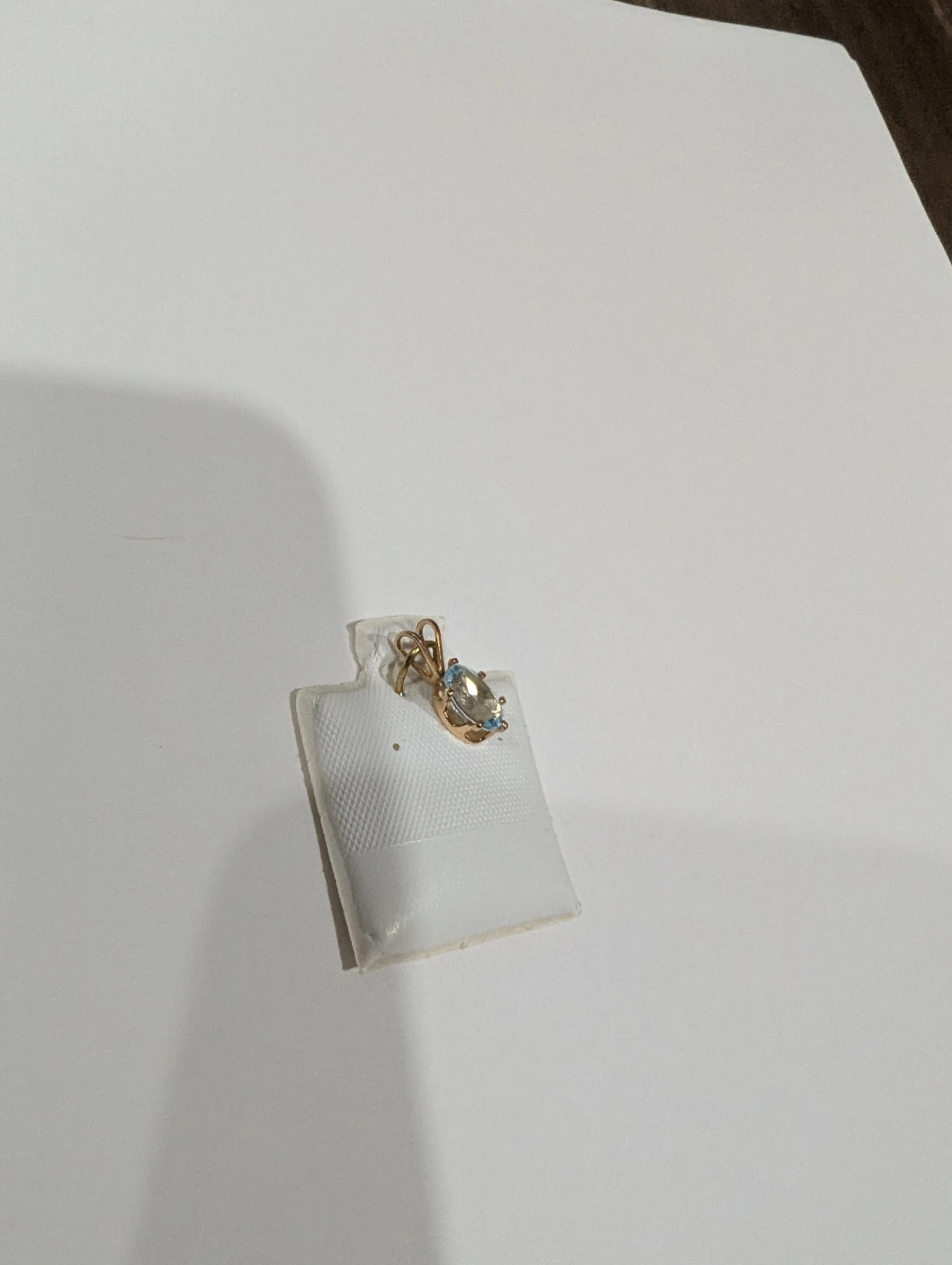 Brand New 14K Yellow Gold Filled Blue Topaz Pendant For Sale - photo 2