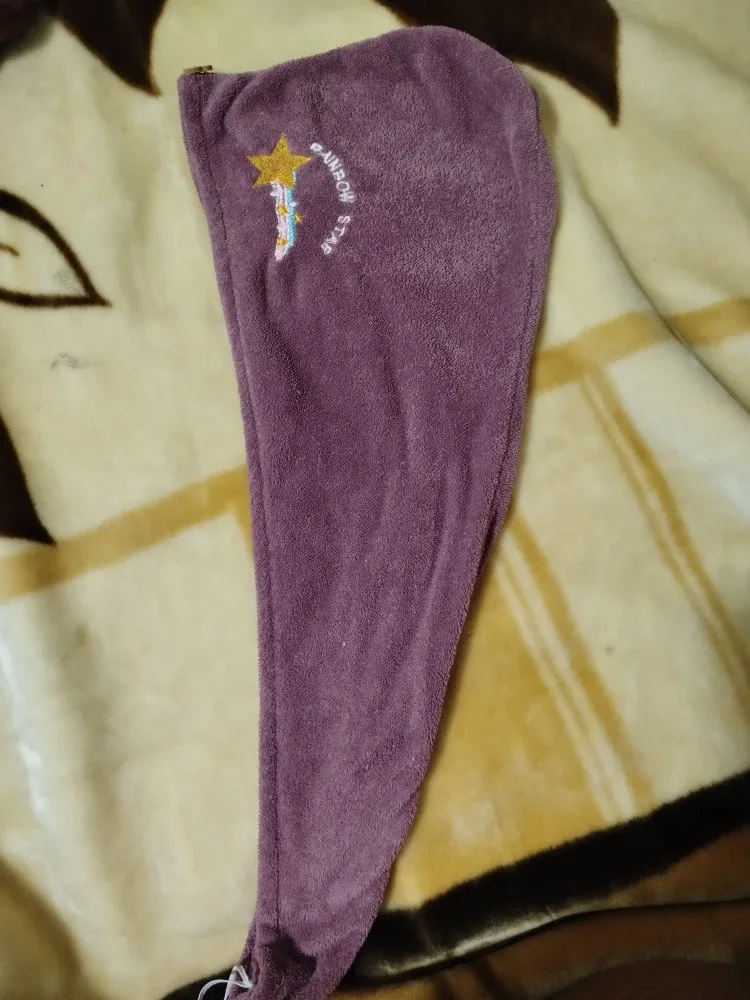 Purple Rainbow Star Hair Towel