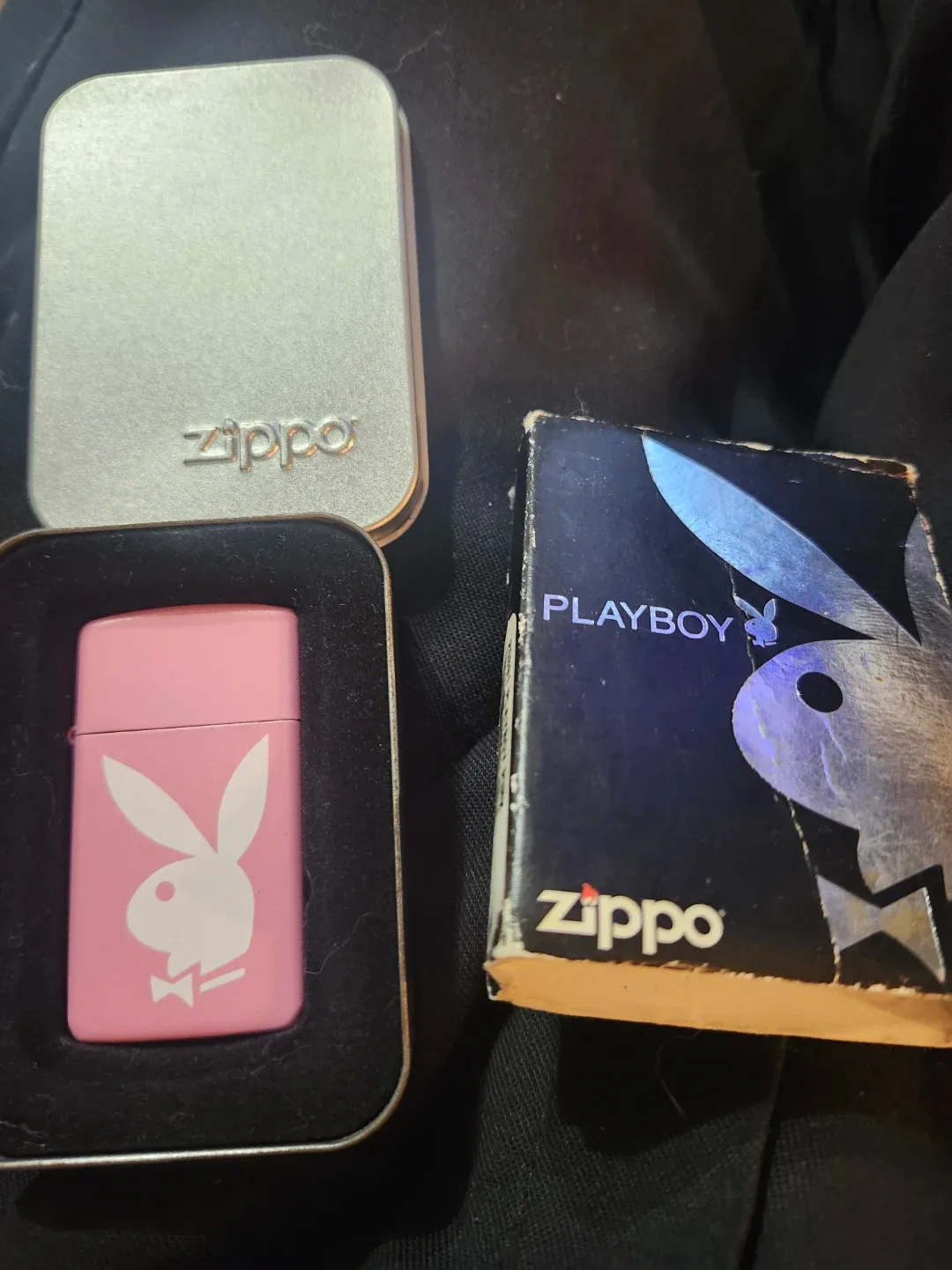 Zippo Playboy slim Pink Lighter w/ Box