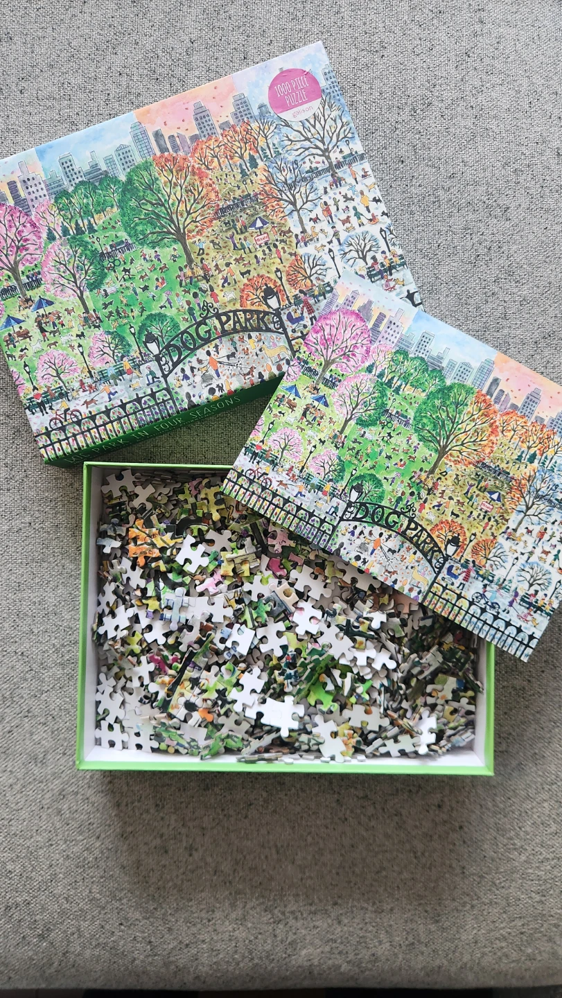 Michael Storrings Dog Park In Four Seasons 1000 Piece Puzzle - photo 2