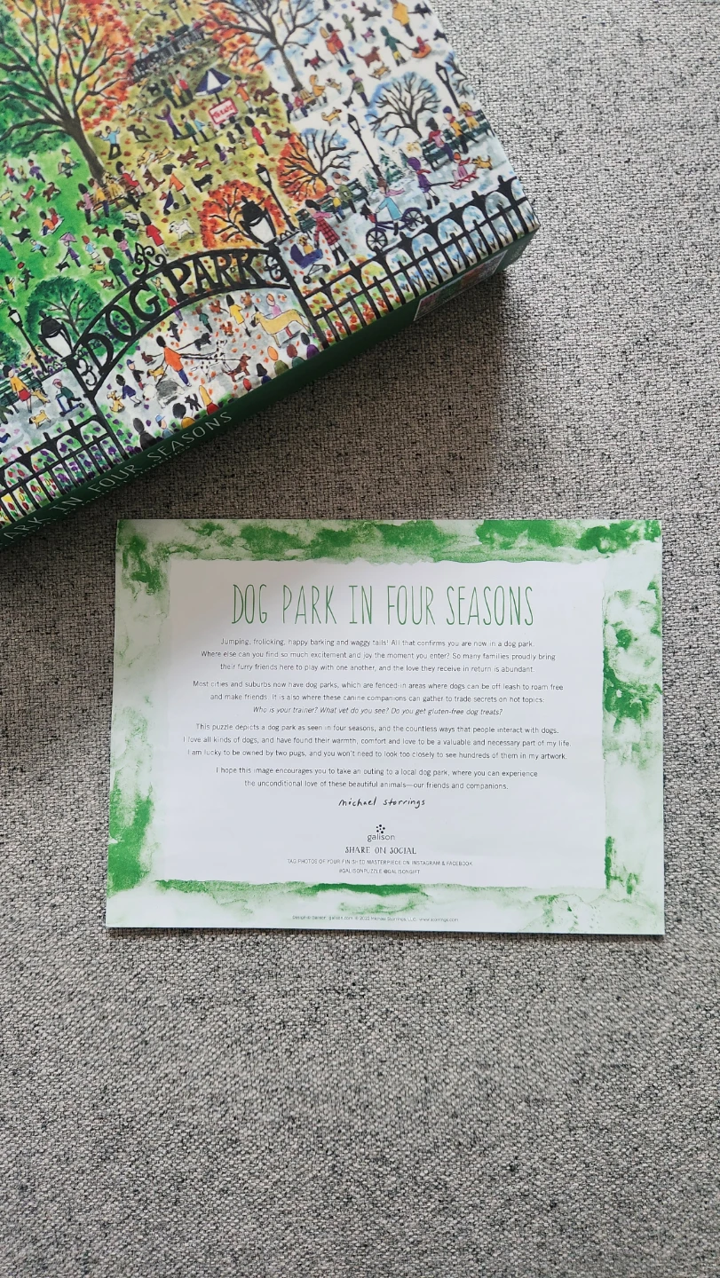 Michael Storrings Dog Park In Four Seasons 1000 Piece Puzzle - photo 4