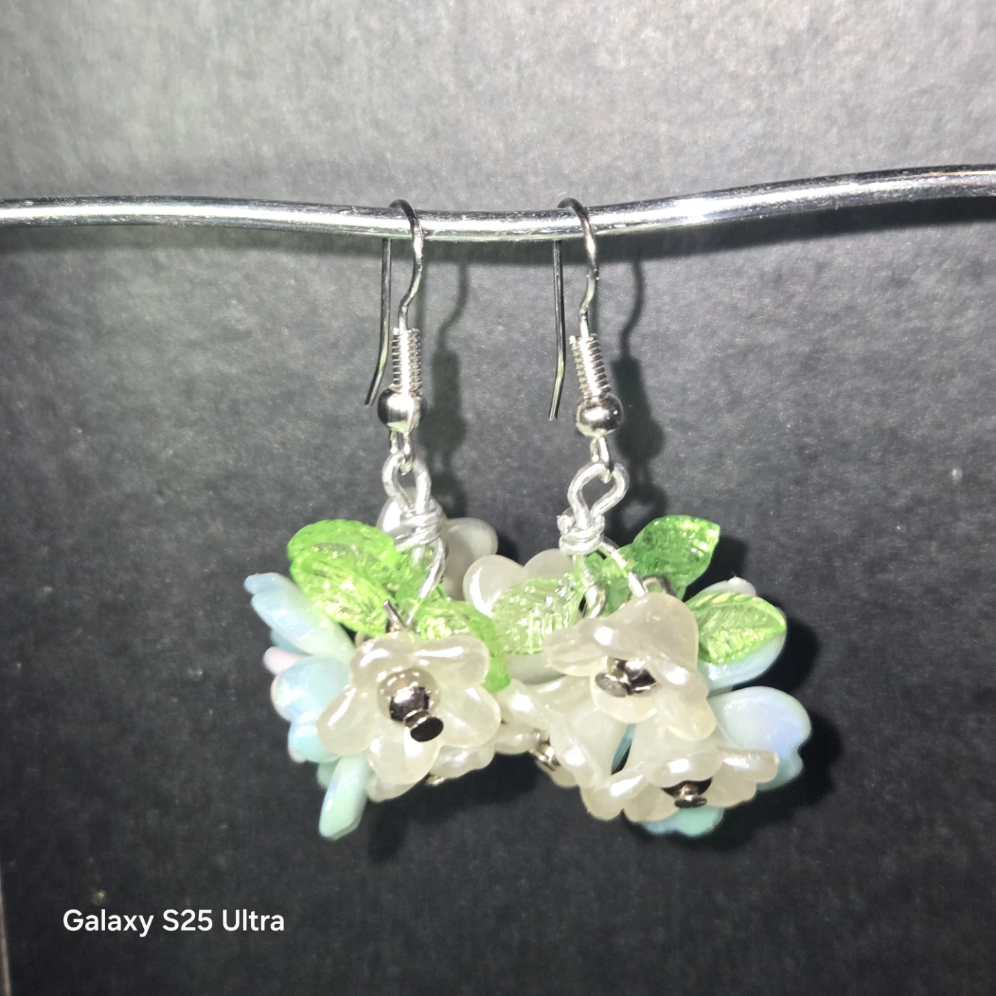 Floral Dangle Earrings - Handmade - photo 2