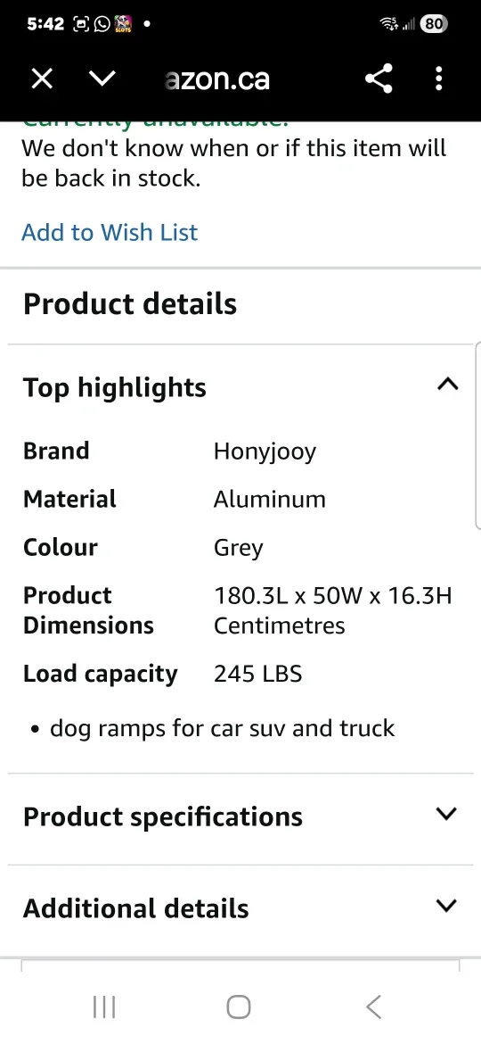 CO-Z Folding Dog Ramp - 170 cm image indicator(6)