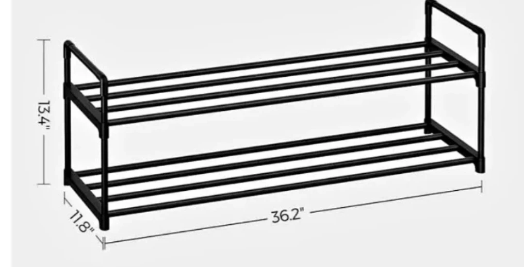 Shoe Rack Organizer, silver, 36.2"