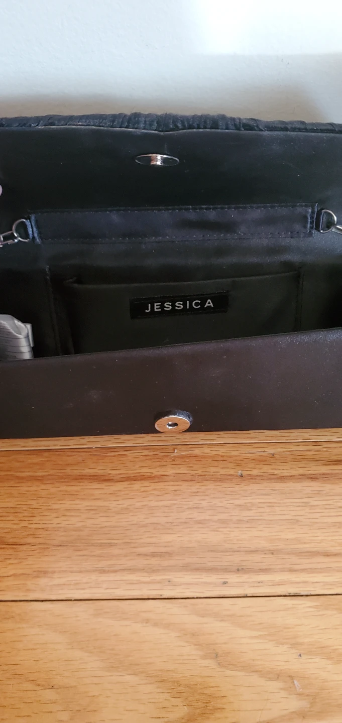 Jessica Black Clutch with Chain - photo 2