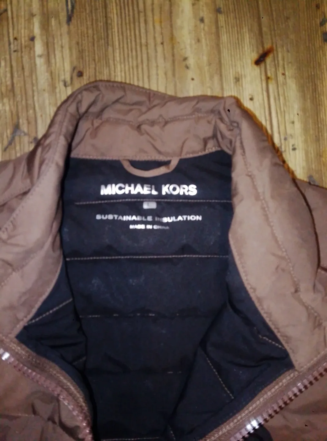 Michael Kors Brown Puffer Vest - Size L image indicator(2)