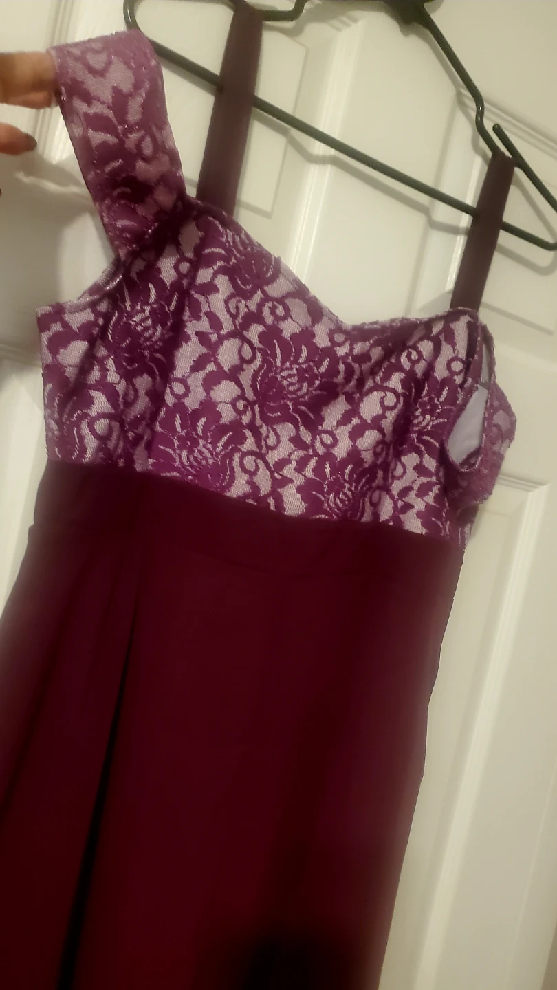 Burgundy Lace Top Dress