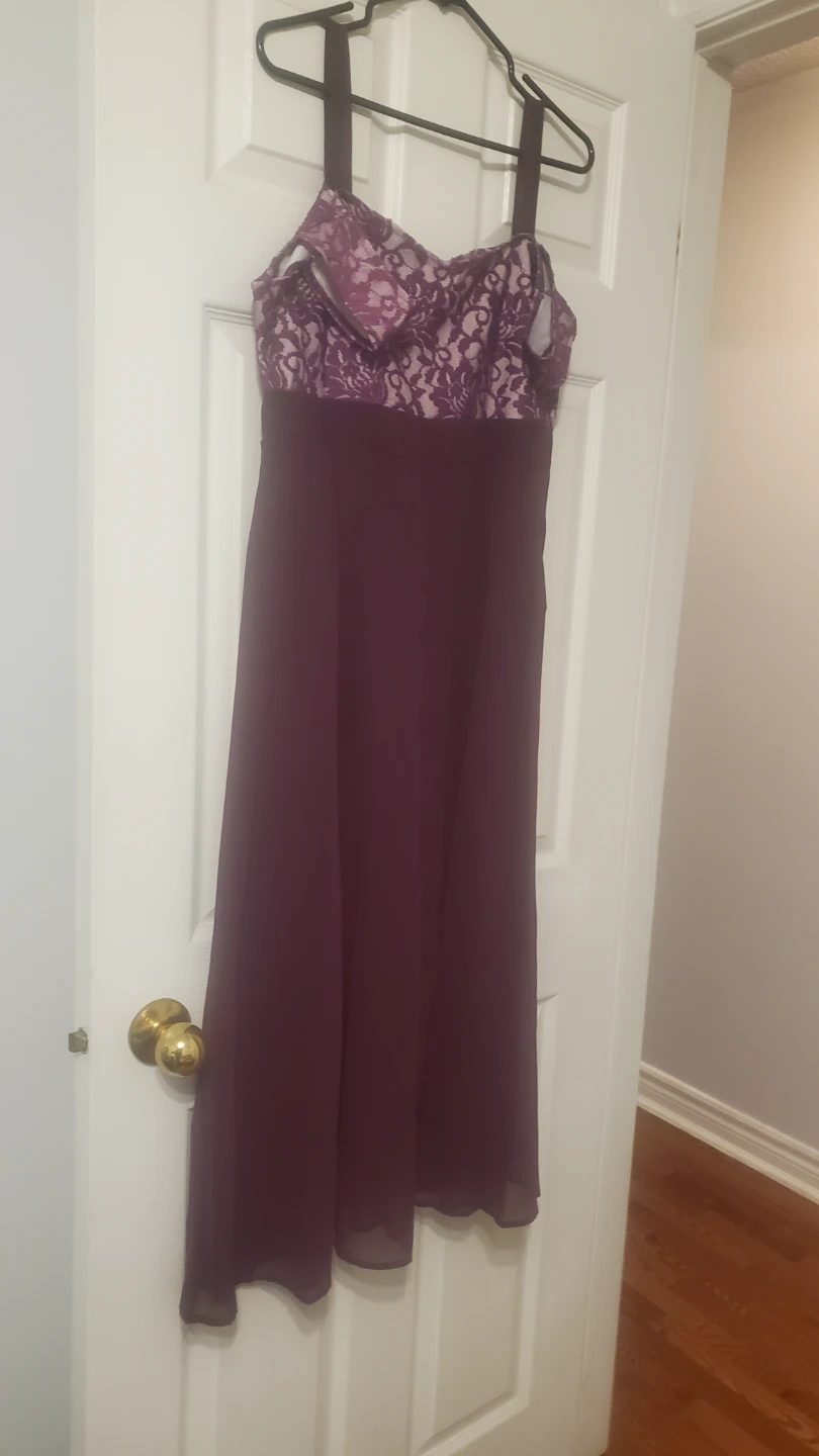 Burgundy Lace Top Dress - photo 3