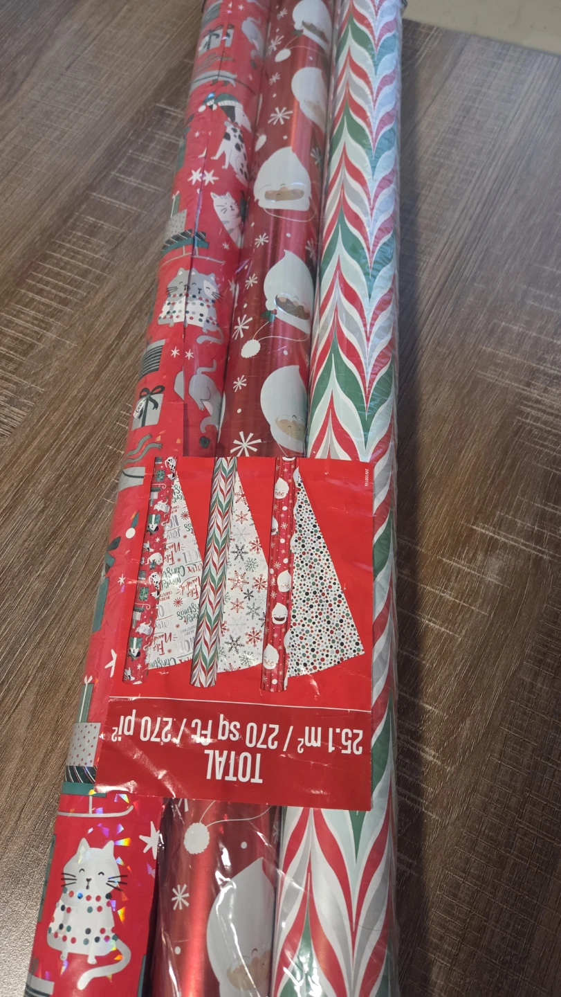 Christmas Wrapping Paper - 3 Rolls