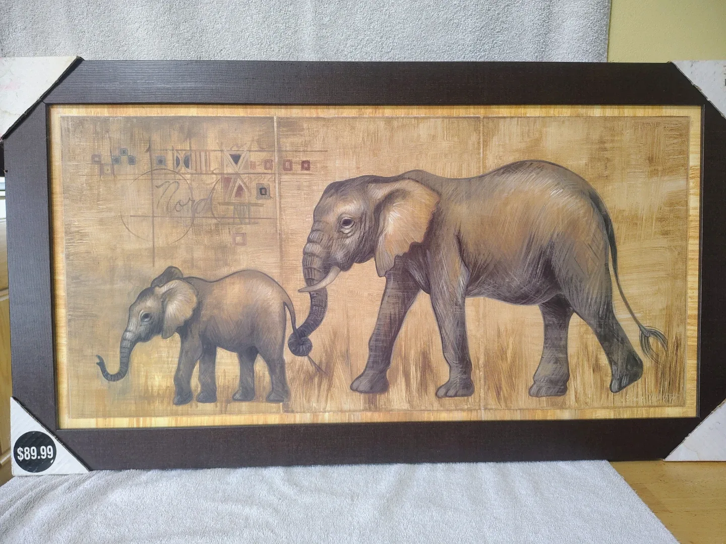 Framed Elephant Art Print