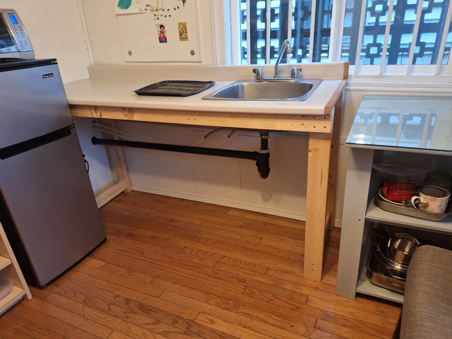 Kitchen counter and sink