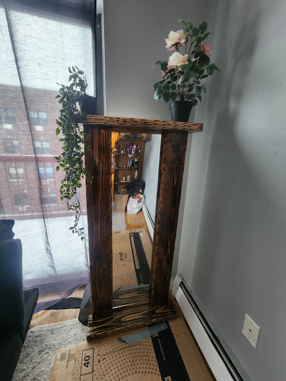 Rustic Wood Full Length Mirror - photo 3