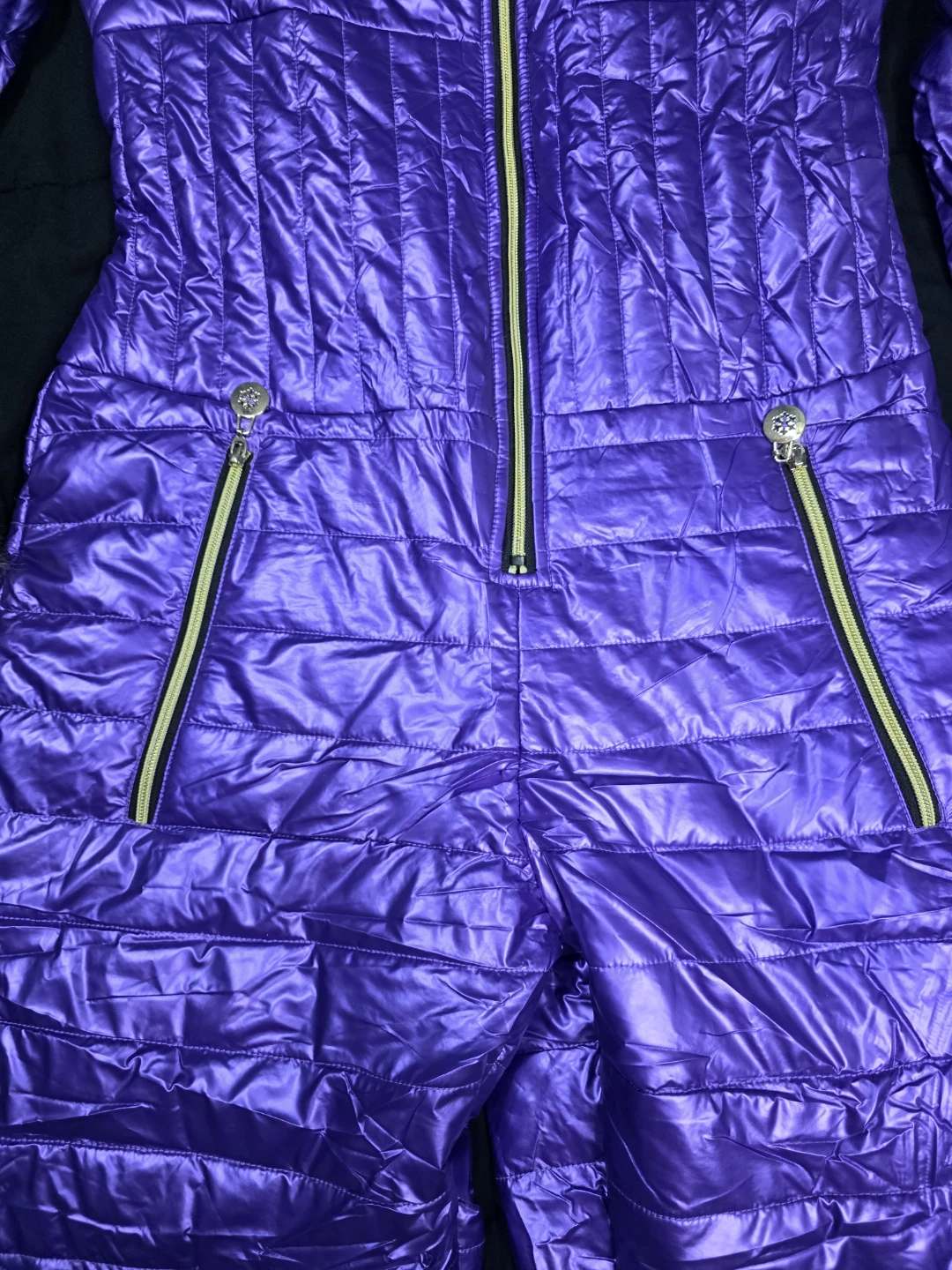 Purple Snowsuit with Fur Hood and Gloves - photo 2