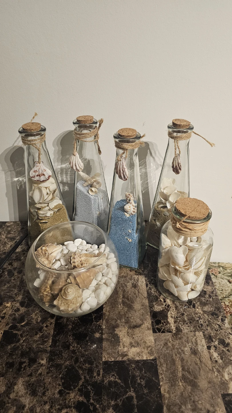 Seashell Decor Bottles & Bowl Set - photo 2