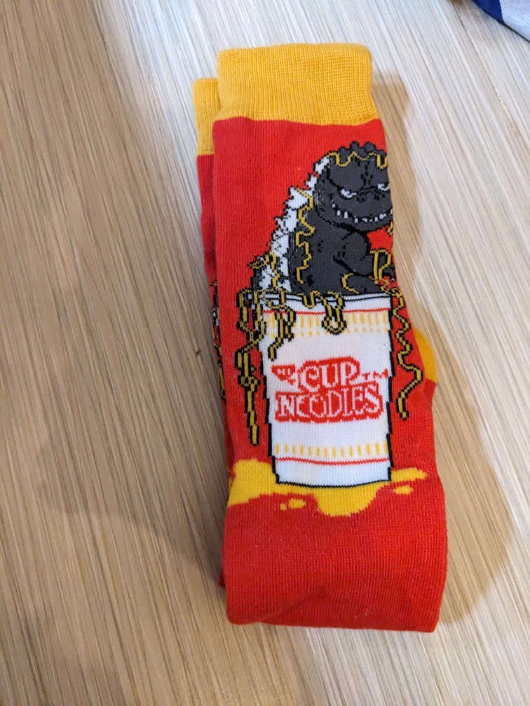 Cup Noodles Godzilla Socks #Cleanout