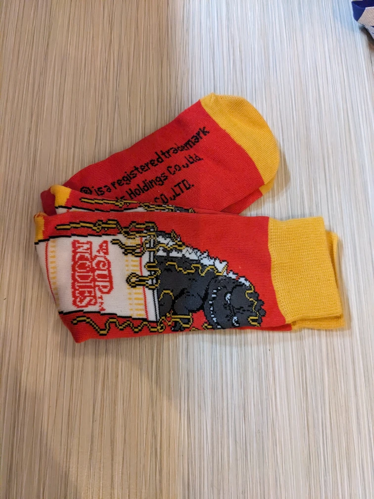 Cup Noodles Godzilla Socks #Cleanout - photo 2