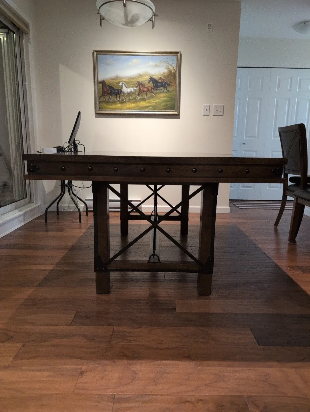 Hardwood Dining Room Table with Extension image indicator(2)