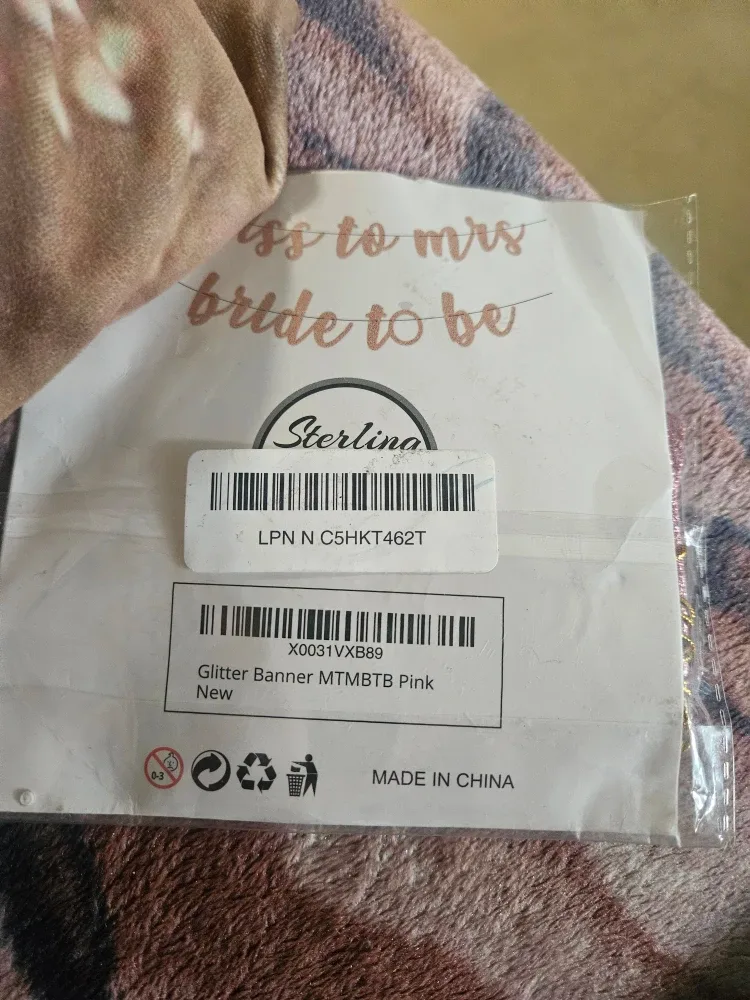 New Sterling Miss to Mrs Glitter Banner