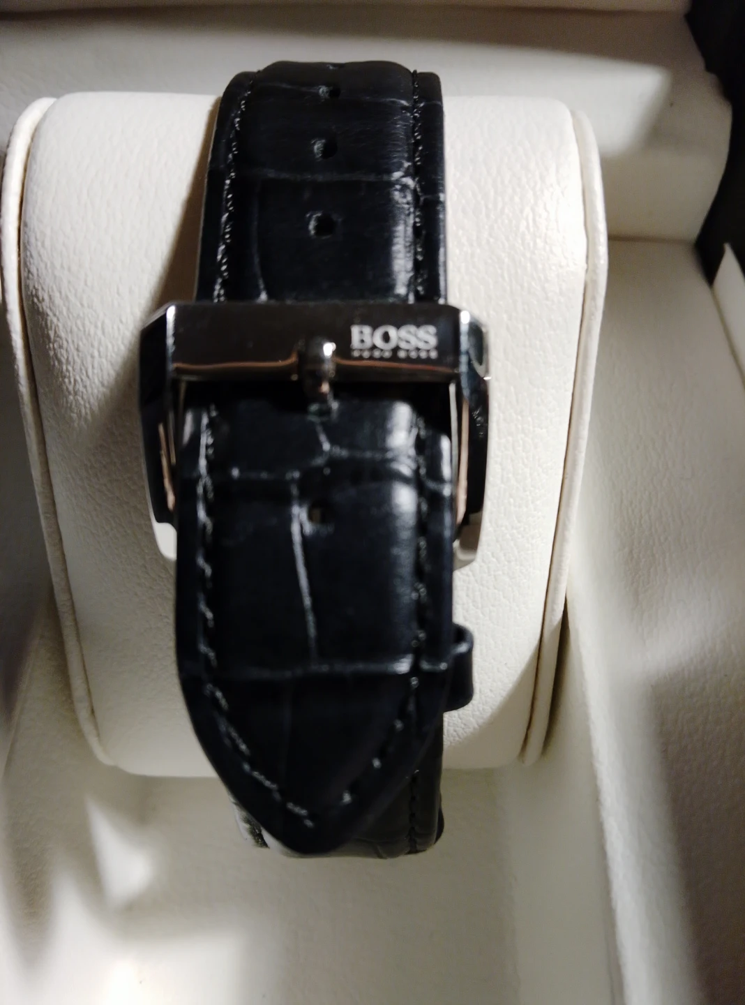 Hugo Boss Black Leather Watch, New in Box! - photo 2