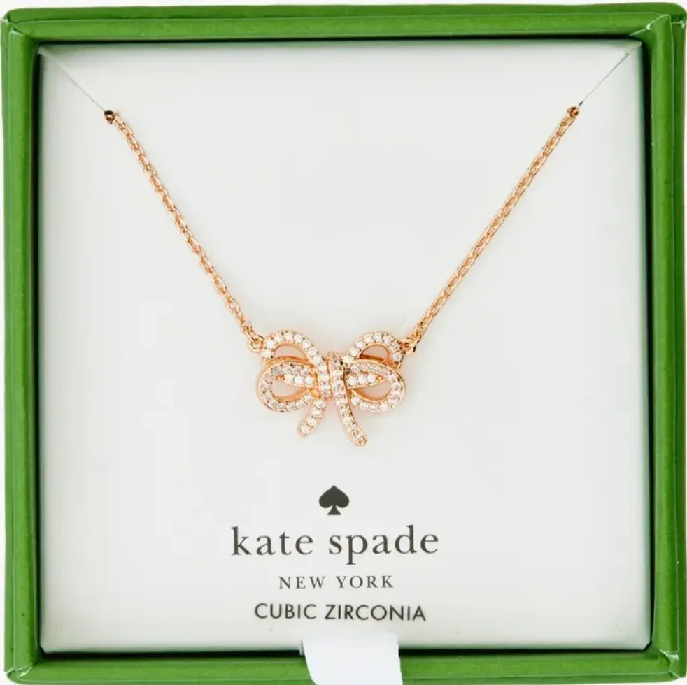 Kate Spade Rose Gold Bow Necklace