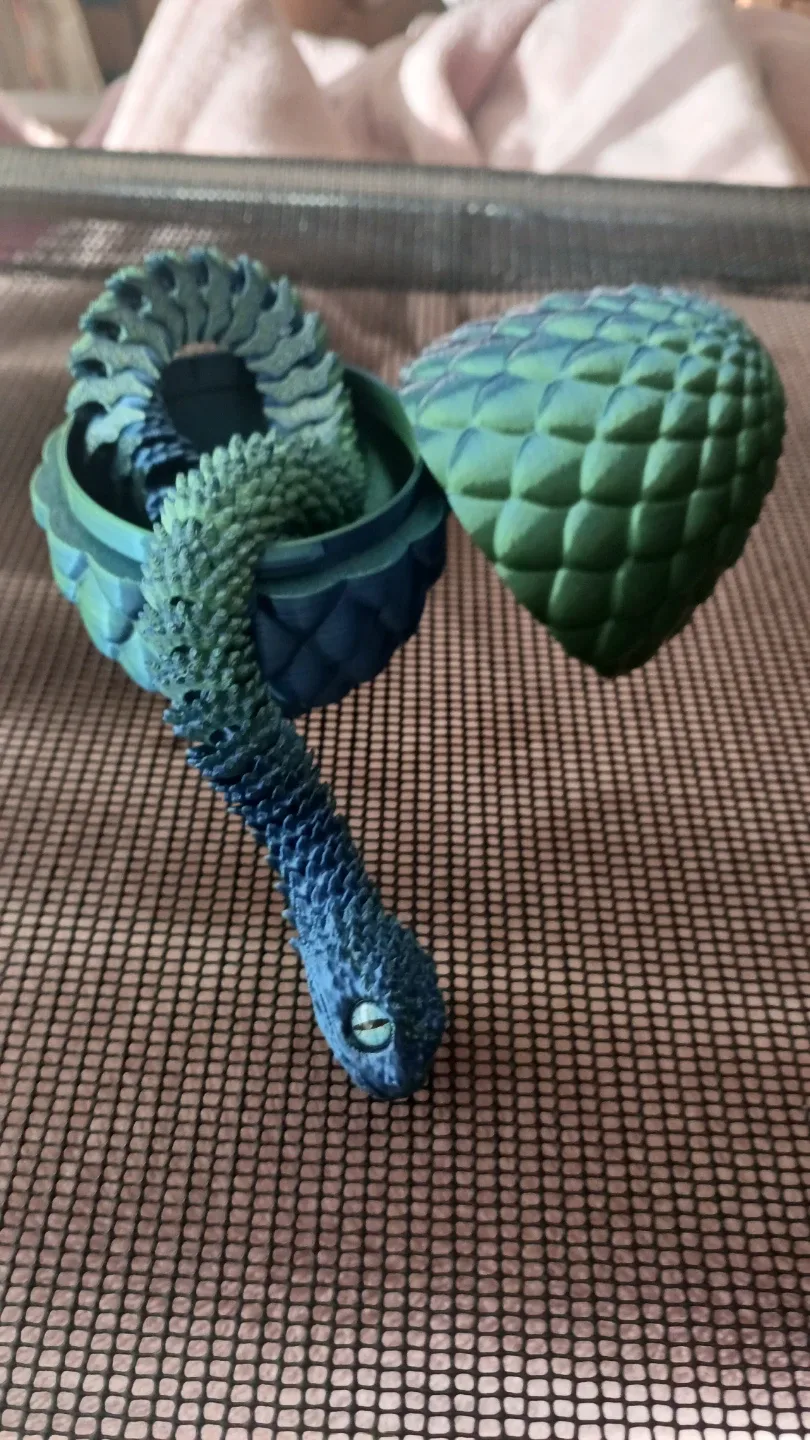 3D Printed Snake & Egg