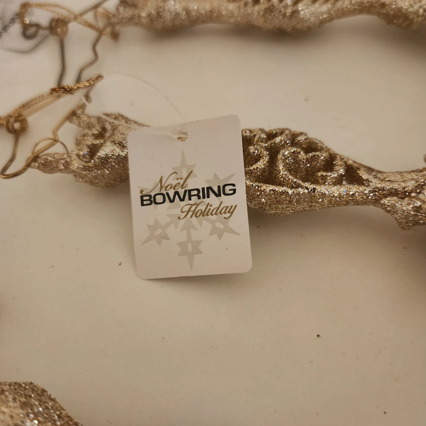 Bowring Holiday Dress Christmas Ornaments - Gold Glitter - photo 4