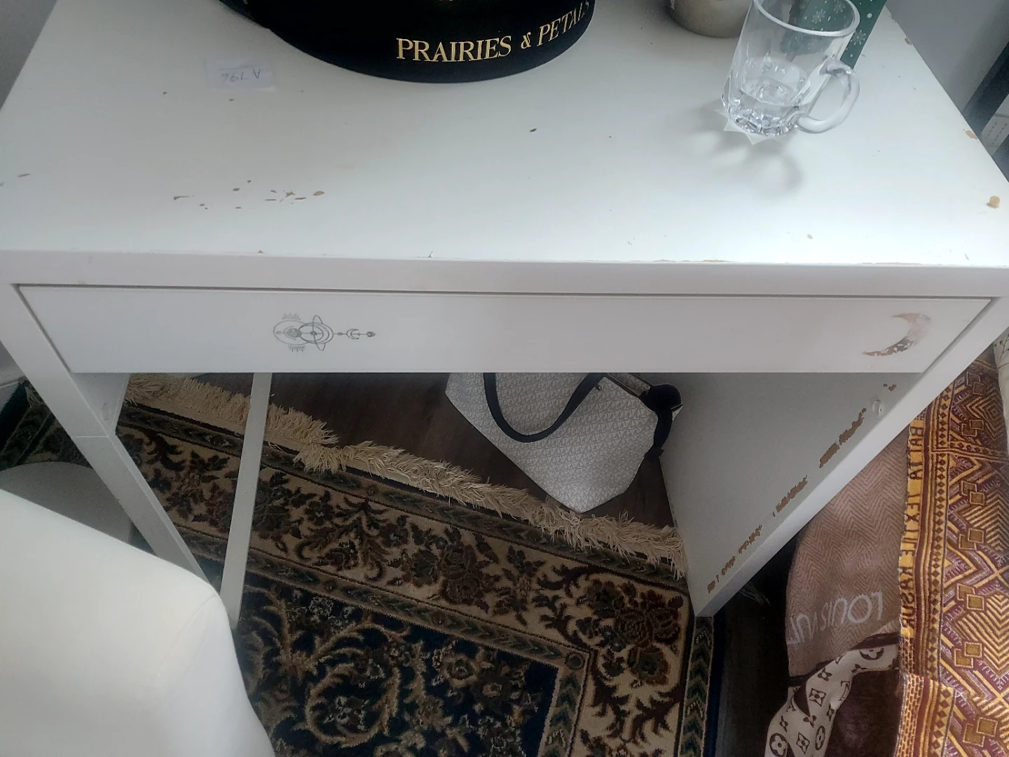 White Desk with Drawer