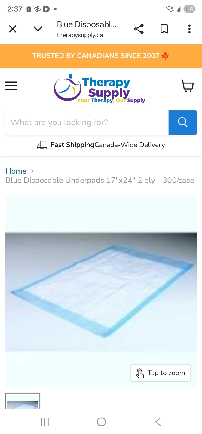 Blue Disposable Underpads 17"x24" 2 ply - photo 3