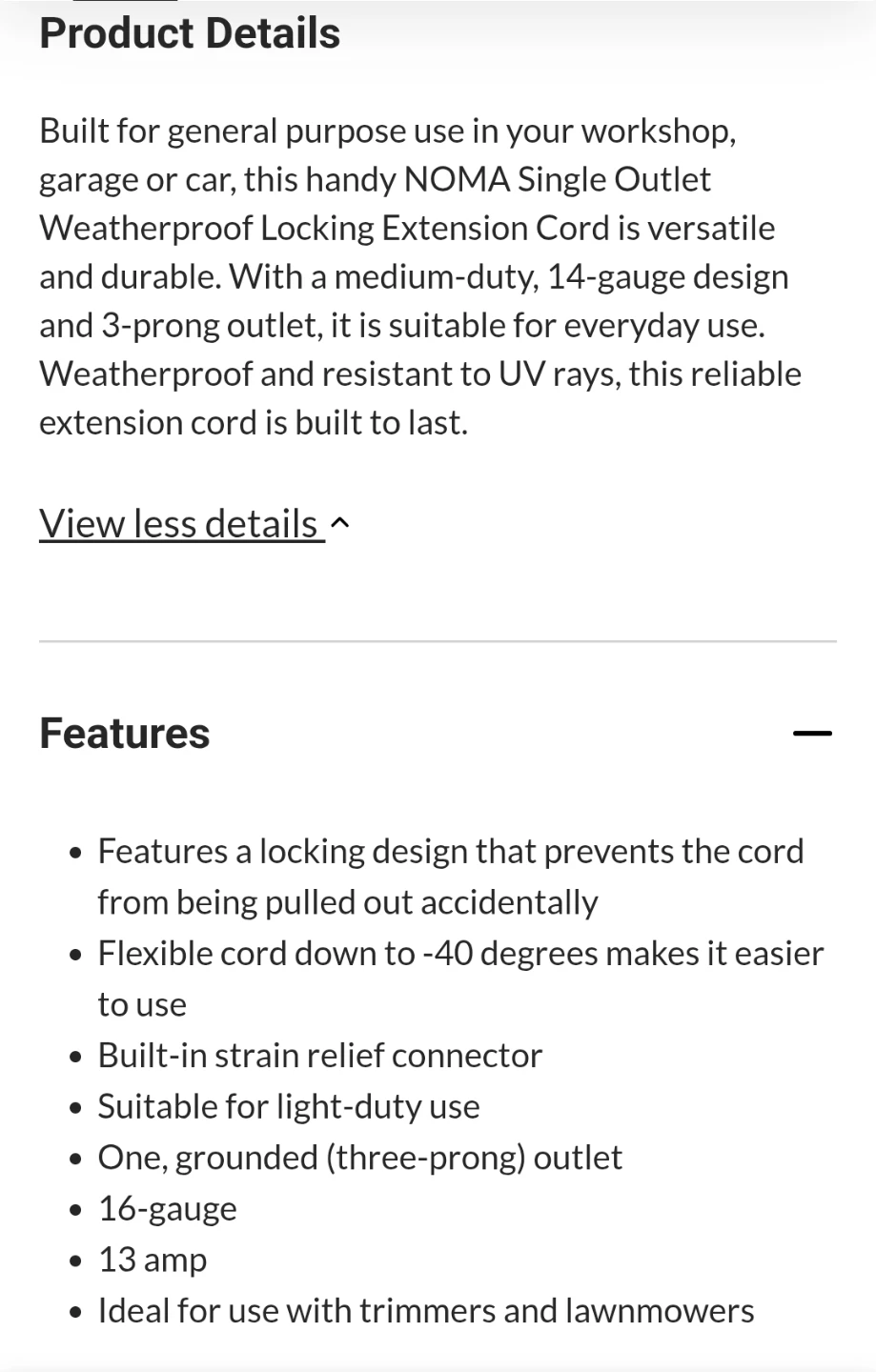 5× New Outdoor Extension Cord & Locking Connector - photo 2
