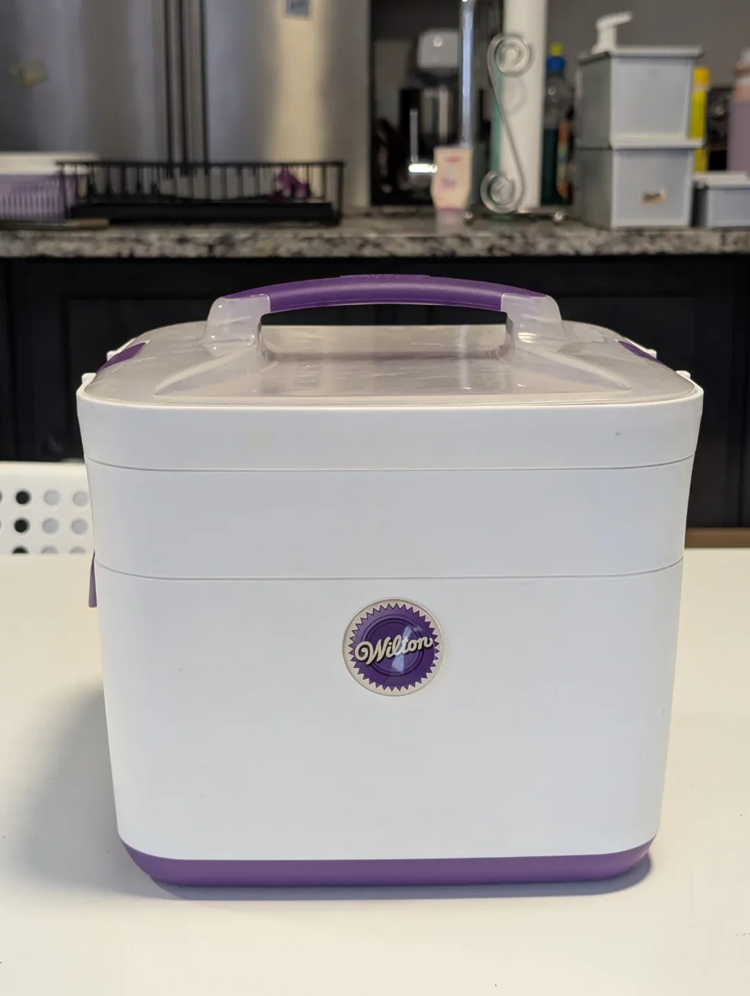 Wilton Cake decorating tools storage Carrier - Purple & White