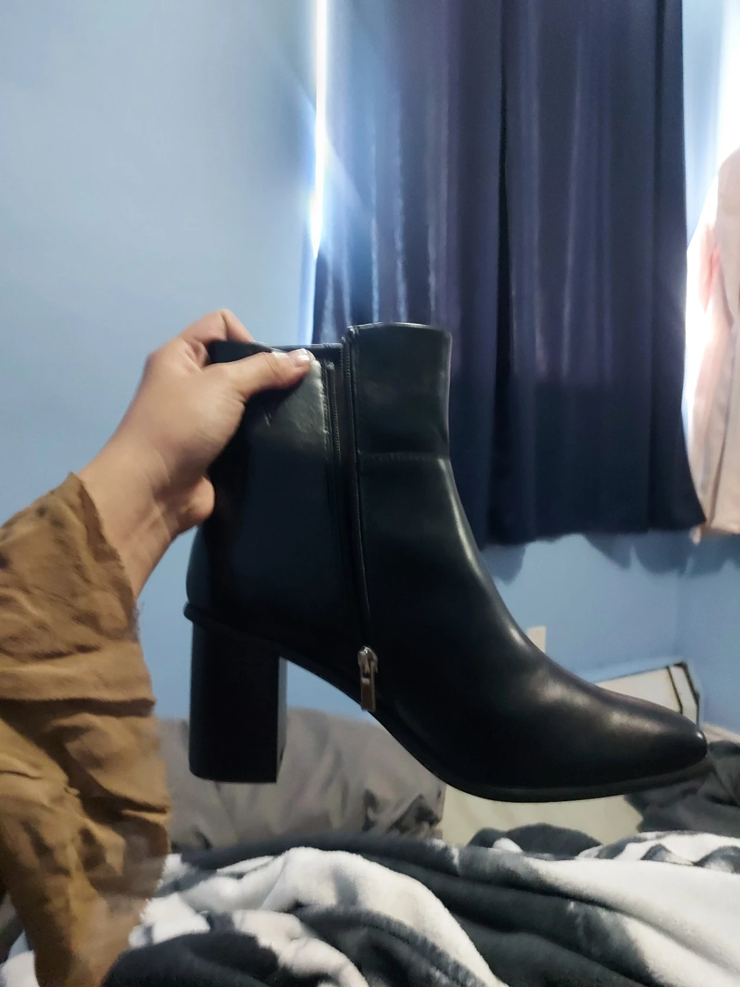 The Drop Ibita Black Ankle Boots, Size 9.5