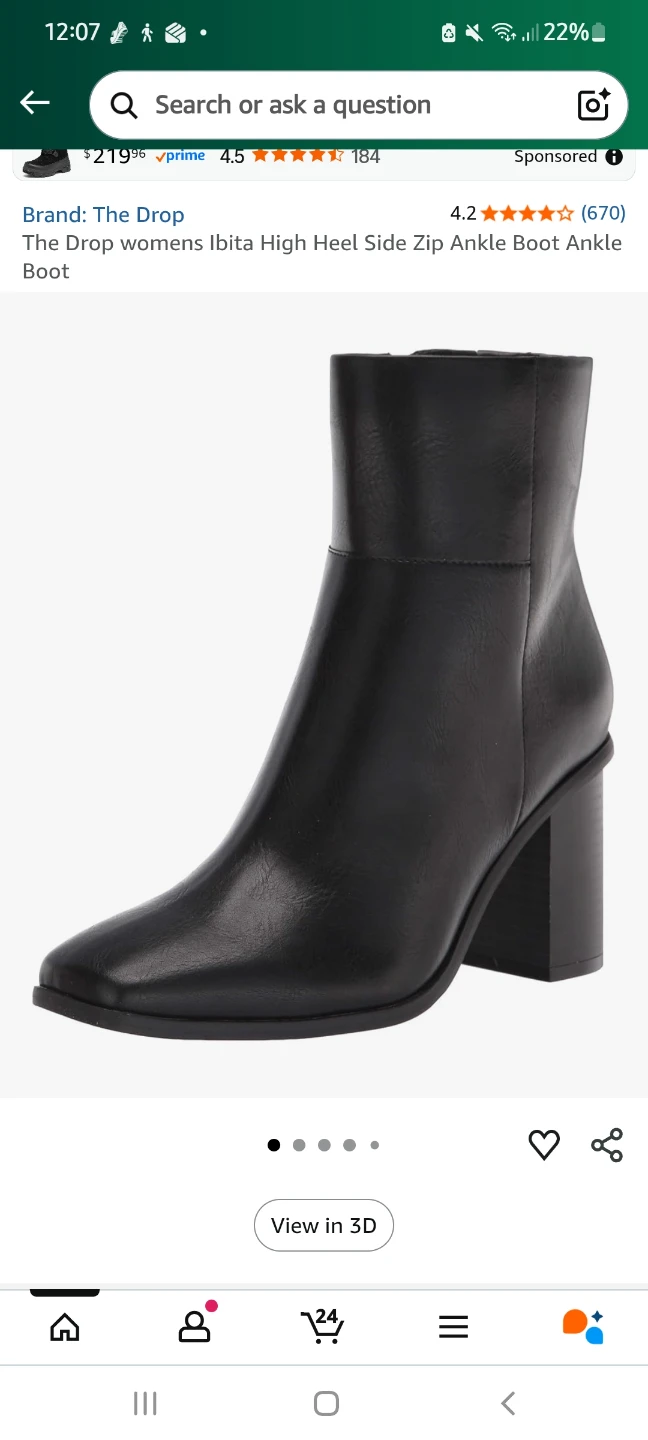 The Drop Ibita Black Ankle Boots, Size 9.5 - photo 3