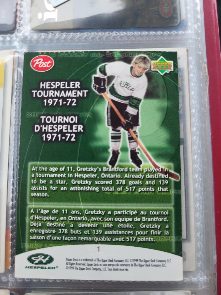 Wayne Gretzky Hespeler Tournament Hockey Card - photo 2