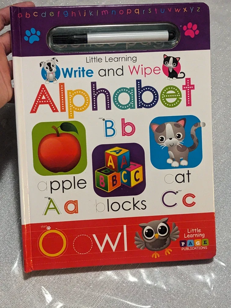 Little Learning Write and Wipe Alphabet Book